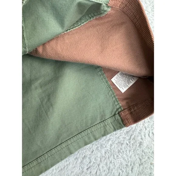Anthropologie Meadow Rue Patchwork A-Line Skirt Sz 4 Cotton Blend Green/Brown - Picture 15 of 16
